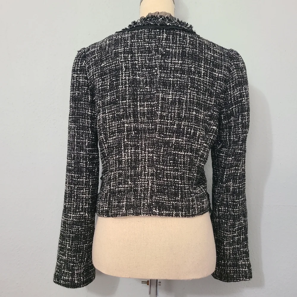 DDMorris Paris Black Tweed Women's Blazer/ Jacket‎ NWT Size 44/Small